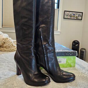 Sam Edelman Serephina Black Leather Boots US 7.5M